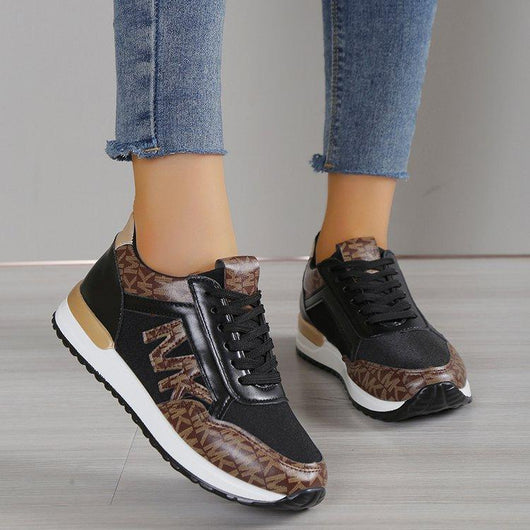Zapatillas Deportivas Casuales para Mujer con Estampado y Encaje - Image 8
