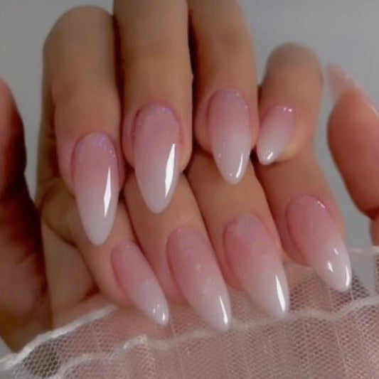 Parches de Uñas Minimalistas Degradado Durazno Polvo Apricot