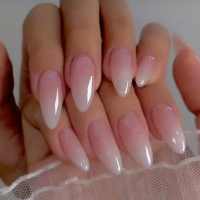 Parches de Uñas Minimalistas Degradado Durazno Polvo Apricot