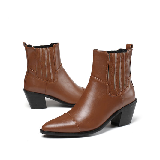 Botas Martin de Tacón Medio para Mujer - Diseño Clásico Minimalista - Image 2