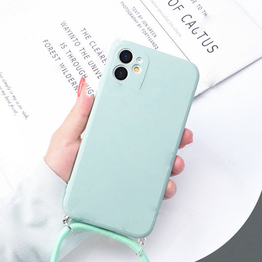Funda de Teléfono de Silicona Líquida con Cordón Ajustable - Image 3