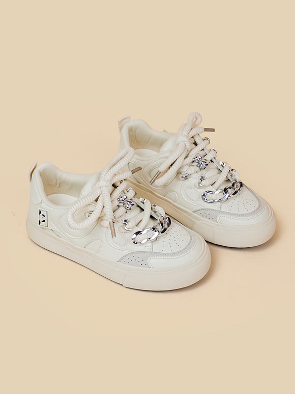Tenis Blancos Casuales para Mujer - Diseño Minimalista