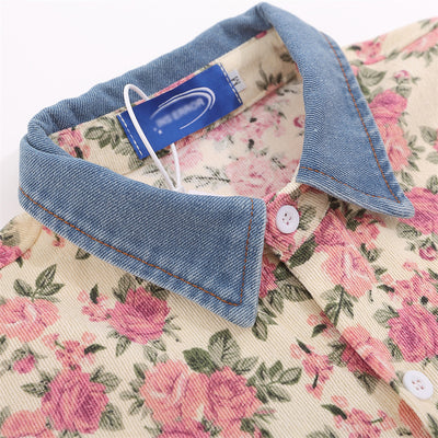 Cardigan Holgado con Estampado Floral y Solapas Contraste - Image 3
