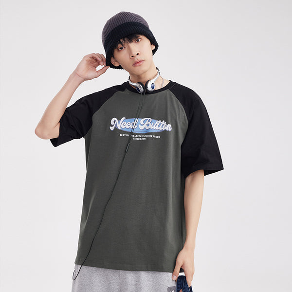 Camiseta Raglan Retro con Combinación de Colores para Hombre