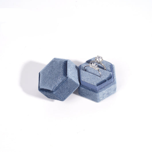 Caja de Terciopelo Hexagonal para Joyas Premium - Image 13