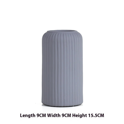 Jarrón Cerámico Minimalista Morandi Boca Ancha para Flores Secas - Image 8