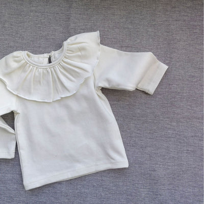Blusa de Cuello Volante Solapa Ancha - Corte Clásico - Image 4
