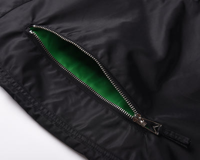 Pantalones Casuales Rectos Negros con Contraste Verde - Image 14