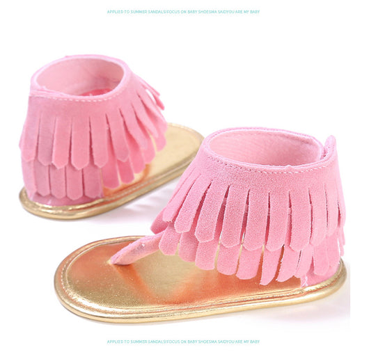 Sandalias Infantiles Multicolor con Borlas y Suela Suave para Niñas Pequeñas - Image 23