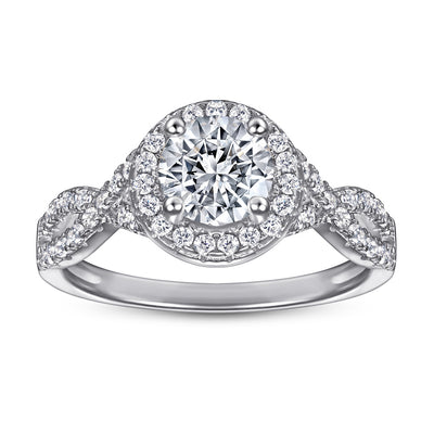 Anillo de Bodas en Plata de Ley para Mujer con Diamante de 1 Quilate - Image 2