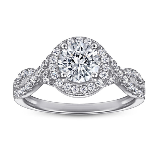 Anillo de Bodas en Plata de Ley para Mujer con Diamante de 1 Quilate - Image 2