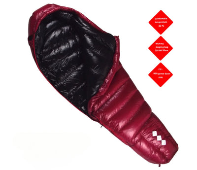 Bolsa de Dormir Portátil de Plumón de Ganso Acolchada para Camping - Image 3