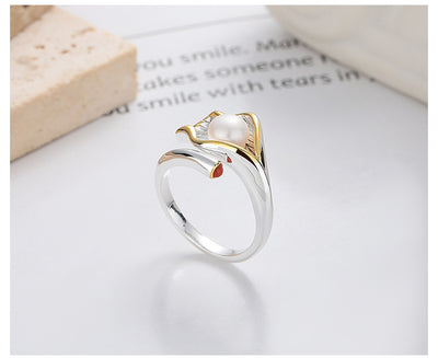 Anillo Ajustable de Perla Luxury con Detalles en Tonos Verdes - Image 17