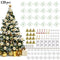 Set de 120 Flores Navideñas Colgantes para Árbol de Navidad