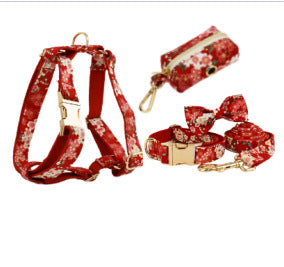Collar Floral Japonés para Perros con Hebilla de Aleación y Correa de Mano - Image 8