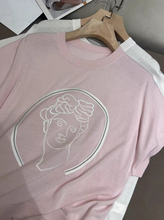 Suéter Tejido Corto para Mujer con Patrón de Cuentas - Diseño Industrial Moderno - Image 13