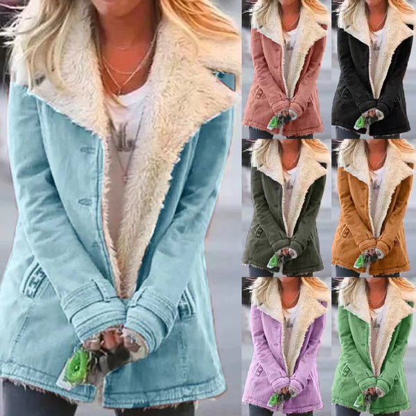 Chaqueta Acolchada de Algodón Polar para Mujer