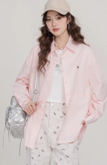 Blusa Suelta de Algodón con Bordado de Cachorro para Mujer - Image 4
