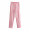 Pantalón Cuadrillé Cintura Alta para Mujer - Estilo Casual y Moderno