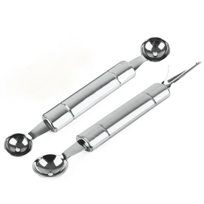 Cuchara Doble para Bolas de Frutas - Cortador de Sandía en Acero Inoxidable