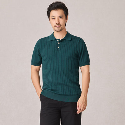 Polo Tejido Elástico Manga Corta para Hombre - Image 7