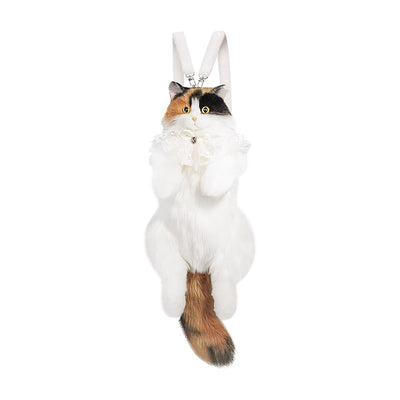 Mochila Peluche Gato con Tres Flores - Juguete Suave de Simulación - Image 9