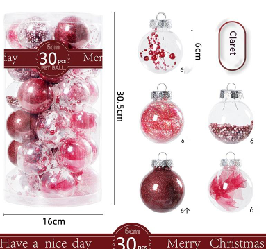 Pack 30 Esferas Navideñas Transparentes para Árbol - Image 12