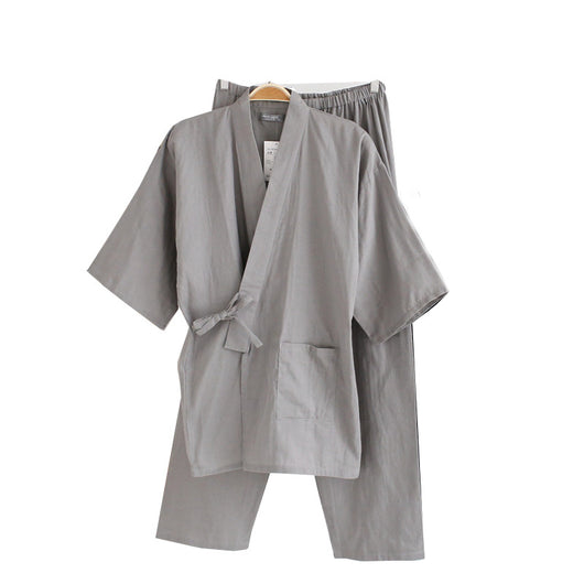 Pijama Kimono de Algodón Doble Gasa para Hombre - Image 10