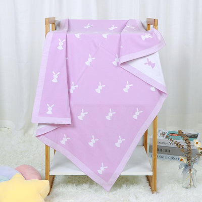 Manta Tejida de Algodón con Diseño Infantil Adorable Protección Contra el Viento - Image 4