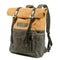 Mochila de Viaje Retro Británica Gran Capacidad Lona Resistente