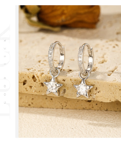 Aretes de Plata S925 con Diamantes Brillantes Estilo Urbano Versátil - Image 9