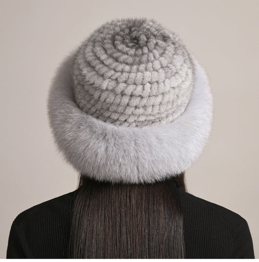 Gorro de Visón Trenzado para Mujer - Abrigo Elegante de Invierno - Image 19
