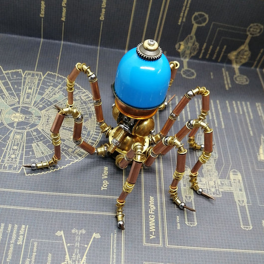 Pulpo Mecánico Steampunk 3D - Kit de Ensamblaje Metal Artesanal - Image 5