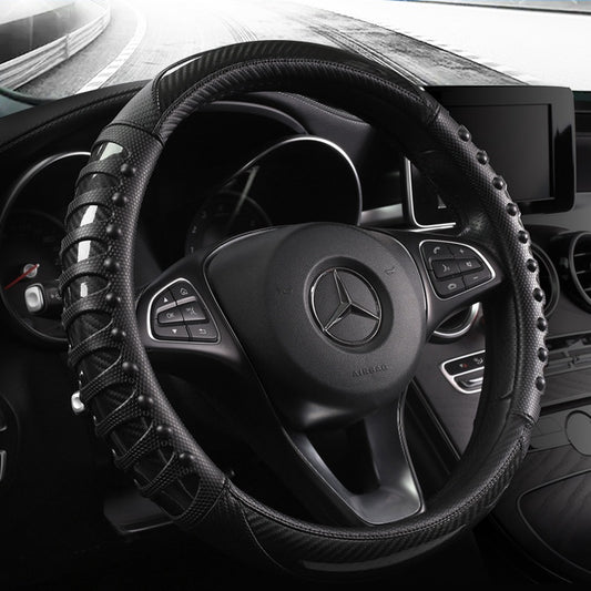 Funda de Volante de Cuero y Silicona para Todas las Estaciones