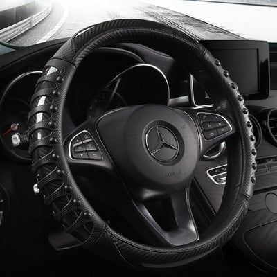 Funda de Volante de Cuero y Silicona para Todas las Estaciones
