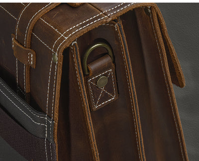 Mochila Vintage de Cuero Crazy Horse - Diseño Clásico y Duradero - Image 4