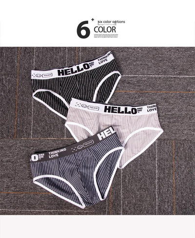 Calzoncillos Tipo Slip Rayas Algodón Hombre Cintura Baja Transpirables - Image 19