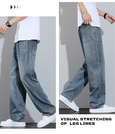 Pantalones Anchos de Seda Helada Casual Transpirables - Image 11