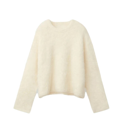Suéter de Alpaca Tejido Suelto para Otoño e Invierno - Image 5
