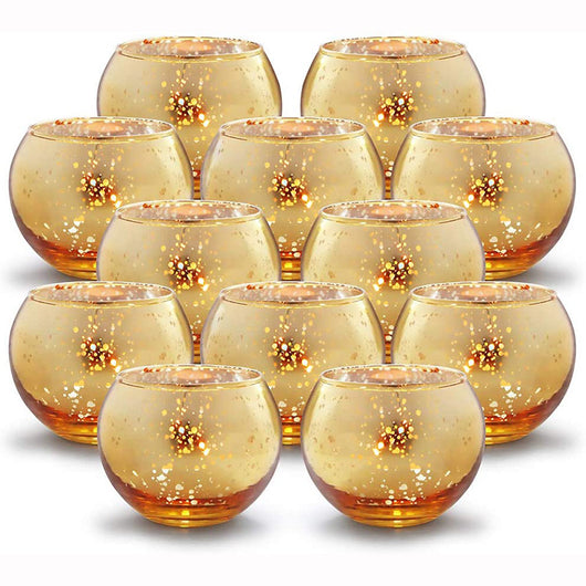 Portavela Navideño Dorado con Baño de Oro