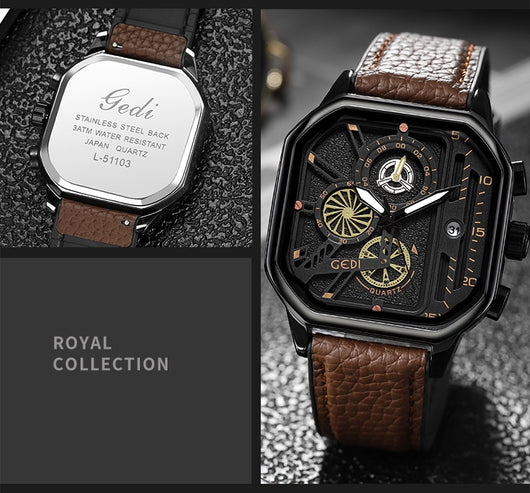 Reloj de Cuarzo Impermeable para Hombre con Esfera Luminosa - Image 8