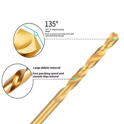 Set de Brocas Helicoidales Revestidas en Titanio con Estuche - Image 11
