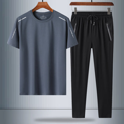 Conjunto Verano Hombre: Camiseta y Pantalón Seda de Hielo Secado Rápido - Image 9