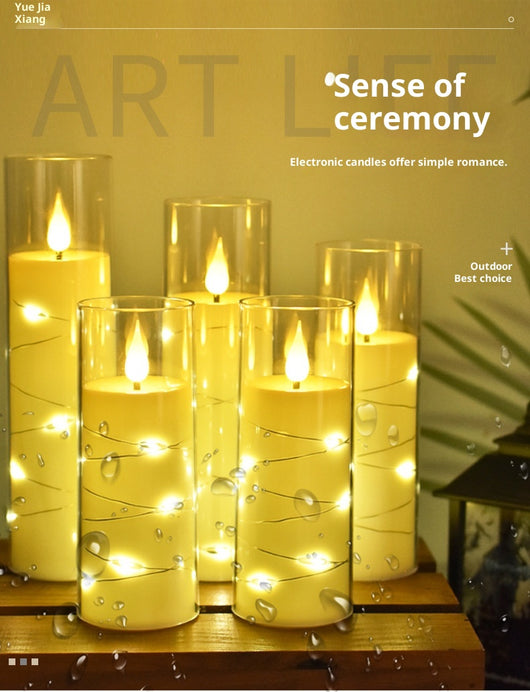 Cadena de Luces LED con Velas Eléctricas para Decoración Navideña y Eventos - Image 7