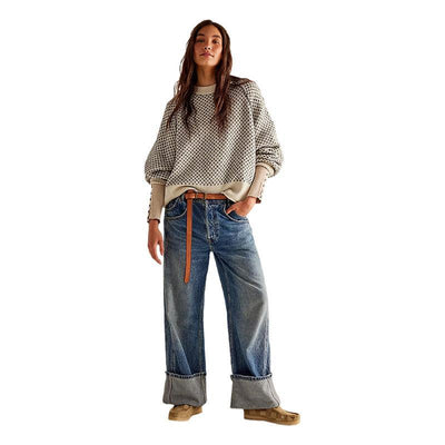 Suéter Tejido Jacquard Cuello Redondo para Otoño e Invierno - Image 5