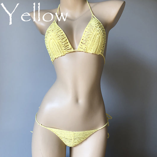 Bikini Tejido a Mano con Diseño Calado para Mujer - Image 17