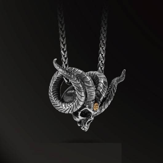Colgante de Plata 925 con Incrustaciones de Oro 18k Estilo Punk - Image 3