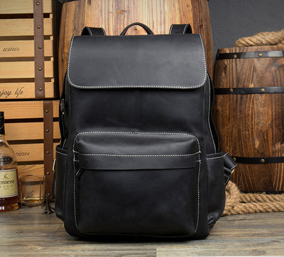 Mochila de Cuero Vintage Crazy Horse para Hombre - Estilo Retro Europeo - Image 15