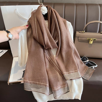 Chal de Seda Ligero para Mujer - Elegancia Sofisticada de Largo Extendido - Image 8