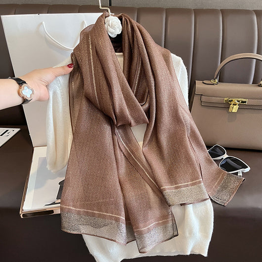 Chal de Seda Ligero para Mujer - Elegancia Sofisticada de Largo Extendido - Image 8